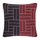Cojín Jacquard 45×45 cm color rojo+ violeta diseñado para tus muebles de hogar