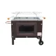Caja China Negra Chica con Vidrdio + Parrilla de Varillas Galvanizada