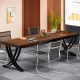  Mesa de Conferencias para 6–8 Personas – Mesa Rectangular con Marco de Metal