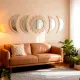 Espejos Lunares Boho de Madera Natural (Set x5)