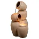 Fuente de agua LED 3 niveles para jardín y patio – Ecológica