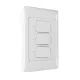 Interruptor de Luz Smart WiFi Triple Compatible con Alexa y Google, Blanco