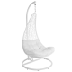 Silla de jardín Dido colgante de material acero color blanco 