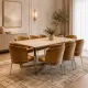 Juego de comedor de 8 Sillas - Modelo NOIR GOLD