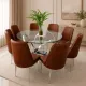 Juego de comedor de 8 sillas - Modelo ORBITAL