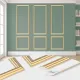 Kit de Molduras Autoadhesivas Doradas para Pared – 3 Piezas