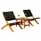 Juego bistró de patio plegable y reclinable 3 piezas IDZO