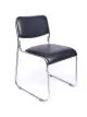 Silla de Espera Moderna con Patas Tipo Trineo y Estructura Cromada