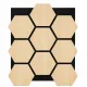 Panel Acústico Decorativo - Modelo Hexa PAC-1 - Acabado Madera