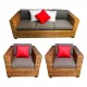 Juego de muebles de Terraza de MIMBRE NATURAL IMPORTADO 3-1-1 + mesa| IMCESA