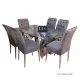 MESA DE COMEDOR VICENZA DE 6 SILLAS ACERO INOX
