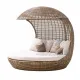 Sofá de mimbre redondo tipo Nido de Pájaro reclinable para patio