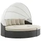 Reposera Modway Sojourn Sunbrella con dosel y cojines para exteriores