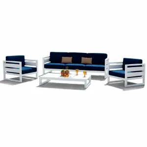 Set de Aluminio Cosmos: Sofá 3 Plazas, Sillones y Mesa 