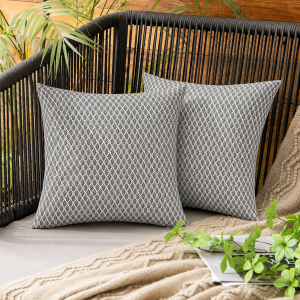 COJIN IMPERMEABLE EXTERIOR - MODELO GEOMETRICO GRIS