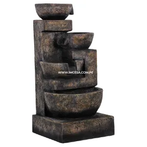 Fuente de Agua Granada Poliresina 40.5x85x40.5cm