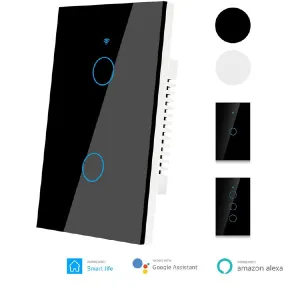 Interruptor Inteligente WiFi Doble con Variantes de Color