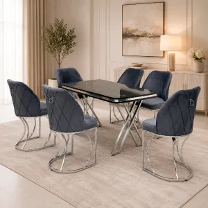 Juego de comedor de 6 sillas - Modelo ZAFIRO