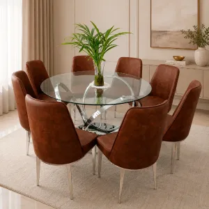Juego de comedor de 8 sillas - Modelo ORBITAL