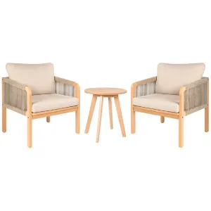 Juego de 3 piezas de patio de madera de acacia Aveiro