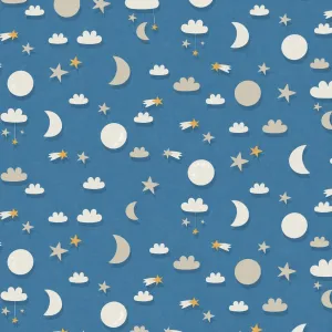 Papel Tapiz Dream World COD. 5186-2 – Diseño Cielo Nocturno Azul – Rollo de 15 m²