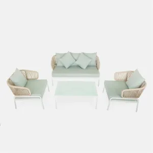Juego de Terraza Cocoa Light con Cojines de Nylon 