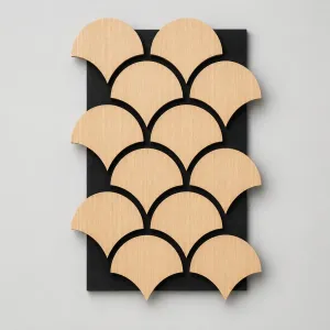 Panel Acústico Decorativo - Modelo Escama PAC-5 - Acabado Madera