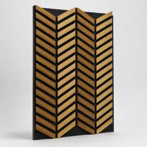 Panel Acústico Decorativo - Modelo Vertice PAC-3 - Acabado Madera 