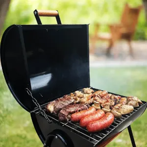 Parrilla al Carbón Portátil de Mesa Meat Master Acero Inoxidable 39x61x29cm