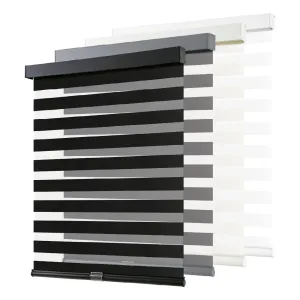 Cortinas Roller AOSKY Tipo Cebra Doble Capa – Negras