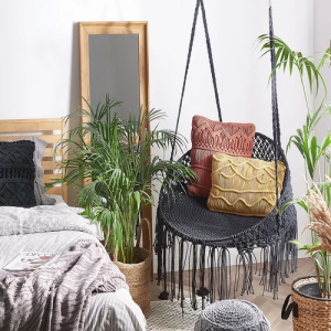 Silla colgante Bunayan de algodón colornegro ideal para una persona 