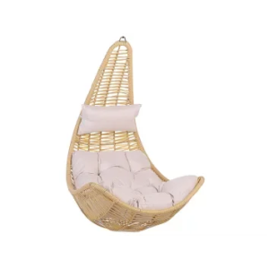 Silla Colgante de Ratán Sintético con Soporte Metálico y 2 Cojines