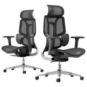 Silla Ergonómica Alta para Oficina con Soporte Lumbar 3D