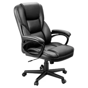 Silla de Oficina Ejecutiva Ajustable y Giratoria con Soporte Lumbar