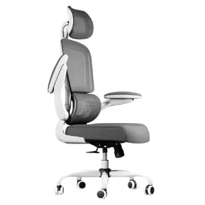 Silla Ergonómica de Oficina Blanca con Respaldo Alto