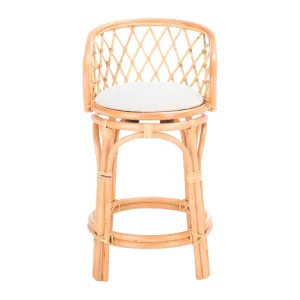 Silla Safavieh Yuta de Ratán Natural Blanco 24