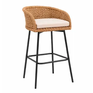 Silla de Bar Moderna de Ratán 25