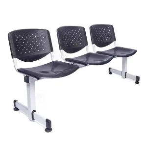 Silla Tándem de 3 Asientos – Estructura Metálica con Acabado Duradero