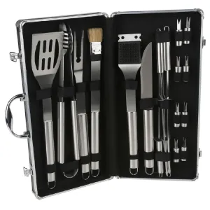 Set Mr Beef X18 Accesorios Para Parrilla Caja De Aluminio