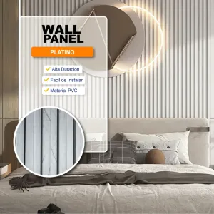 Wall Panel decorativo para pared plateado