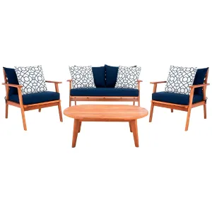 Juego de 4 piezas de patio en madera de acacia Deacon