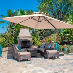 Sombrilla de Patio en Voladizo con Giro 360&deg;