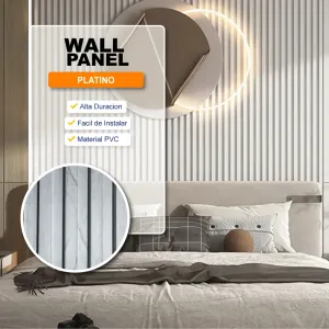 Wall Panel decorativo para pared plateado