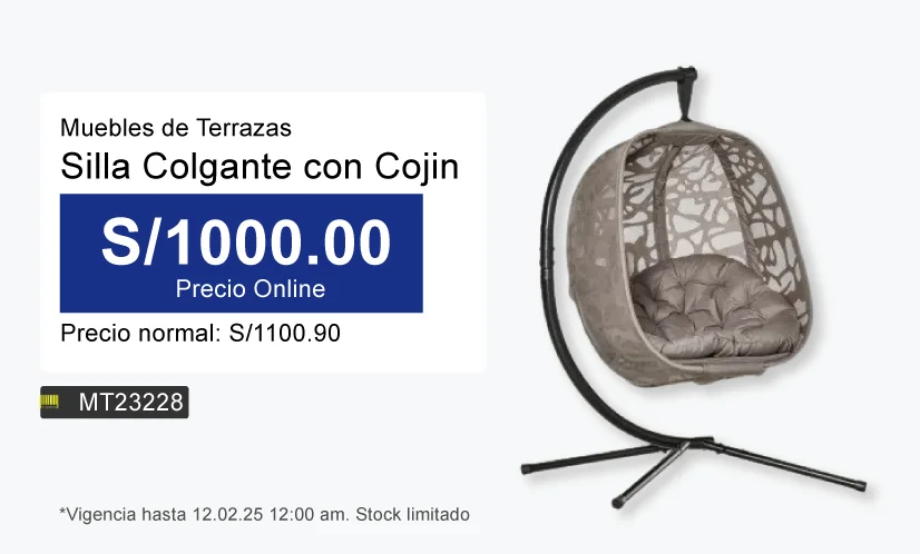 Silla Colgante con cojin