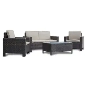 Mueble 2-1-1 para terraza ratán sintetico