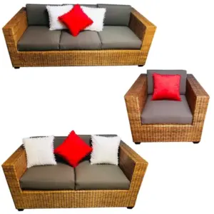 Muebles de terraza ratán 3-2-1 ratán