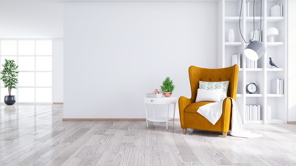 muebles de sala: butaca color mostaza