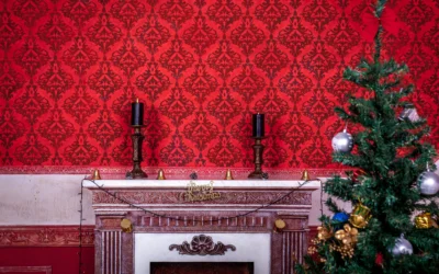 Cómo Ambientar tu Sala para Navidad con Papel Tapiz y Alfombras