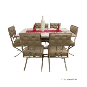 Comedor Tablero de Marmol y Granito SEAP de 6 sillas
