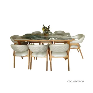 Comedor de marmol james deluxe con 8 sillas